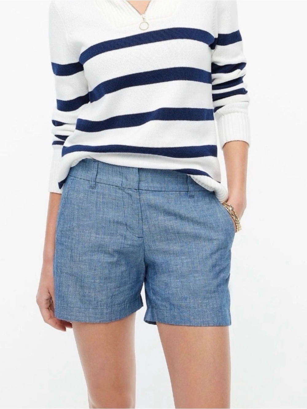 J. Crew Denim Chambray Bermuda Shorts